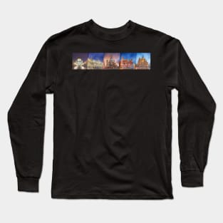 Russia top sightseeing collage Long Sleeve T-Shirt